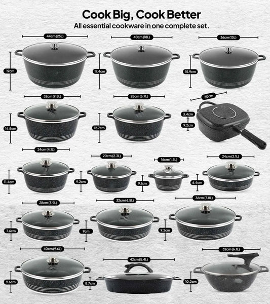 134-Pc Nonstick Pot & Pan Set - Dishwasher Safe
